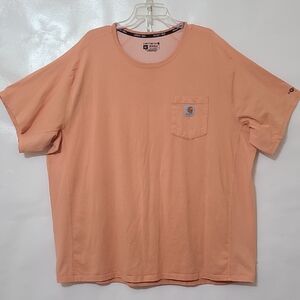 Carhartt Force Relaxed Fit Men's Orange Short Sleeve Pocket Crewneck T-Shirt 3XL